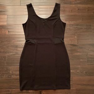 Juniors black illusion tank dress